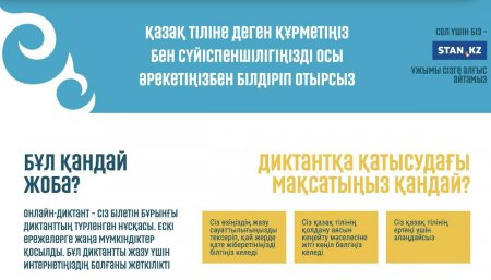 Қазақ тіліндегі тұңғыш онлайн-диктантқа қалай қатысуға болады?