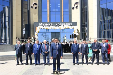 ҚАЗАНҒАП АТЫНДАҒЫ ҚЫЗЫЛОРДА МУЗЫКАЛЫҚ ЖОҒАРЫ КОЛЛЕДЖІНІҢ ЖАҢА ҒИМАРАТЫ ТАБЫСТАЛДЫ