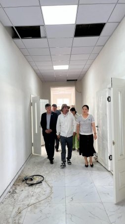 Күрделі жөндеу жүргізіліп жатқан мектеп құрылысы жұмысымен танысты