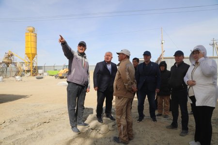 АУДАН ӘКІМІ МЕРГЕНСАЙДА ҚҰРЫЛЫС ЖҰМЫСТАРЫМЕН ТАНЫСТЫ