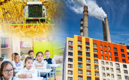 2025 жылы Қазақстанда рекордтық астық жиналып, мектептер, тұрғын үйлер мен зауыттар салынды
