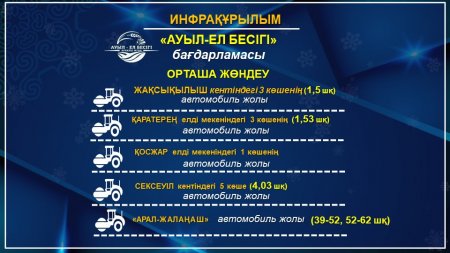 ЖЫЛ ҚОРЫТЫНДЫСЫ: БІРНЕШЕ АУЫЛДАРДЫҢ ЖОЛЫ ОРТАША ЖӨНДЕУДЕН ӨТТІ