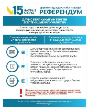 Құрметті референдумға қатысушы!