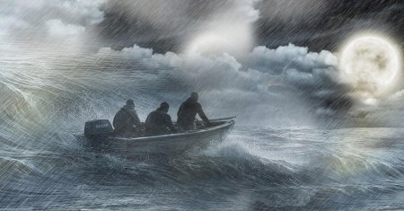 Дауыл күнгі теңізде