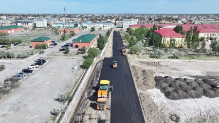 Тасбөгет кентінде жол инфрақұрылымын дамыту жұмыстары қарқынды жүргізілуде
