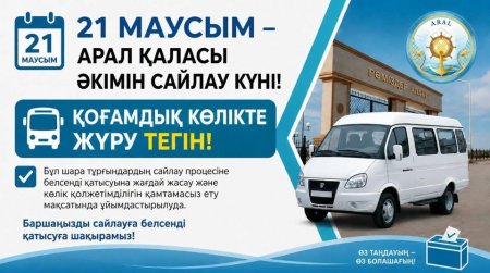 21 маусым– Арал қаласы әкімін сайлау күні