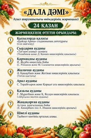 «Дала дәмі» ауыл шаруашылығы өнімдерінің кең көлемді жәрмеңкесі